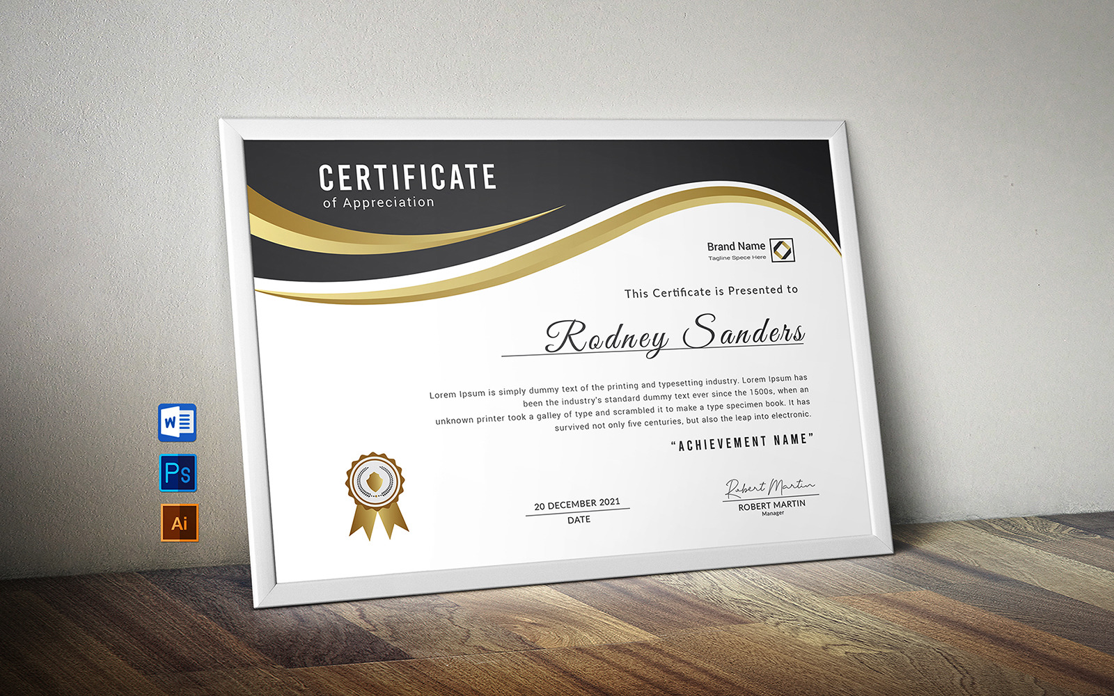 Modern Landscape Certificate Design 232182 TemplateMonster