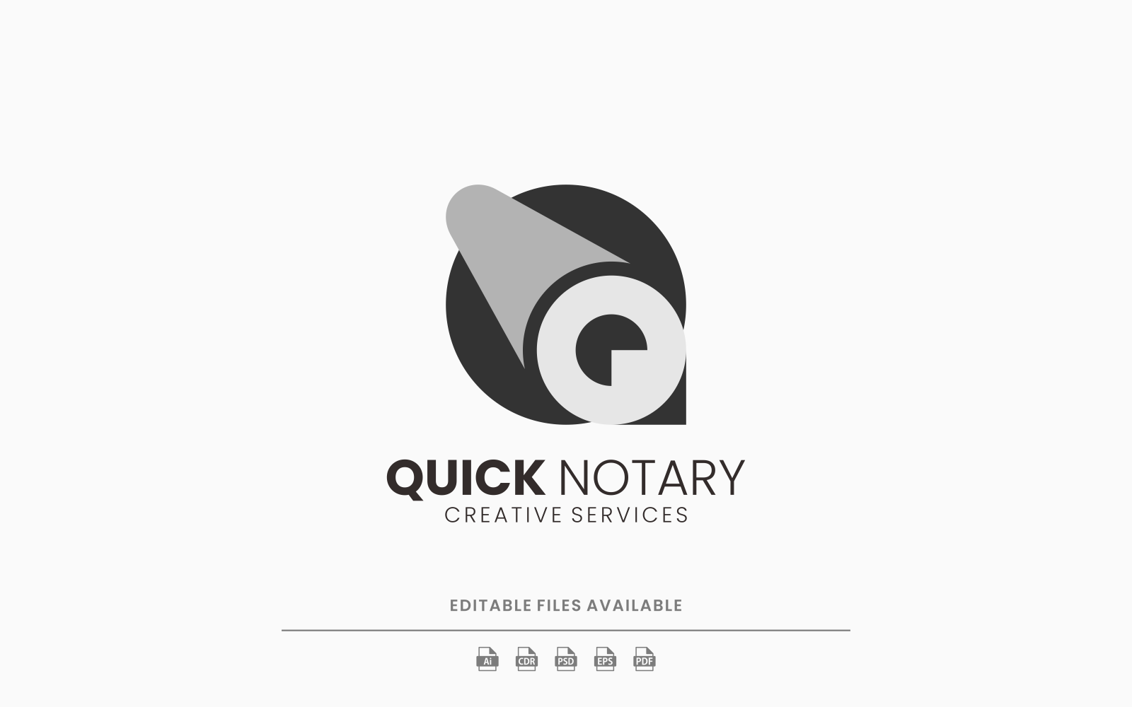 Quick Notary Silhouette Logo 236792 TemplateMonster