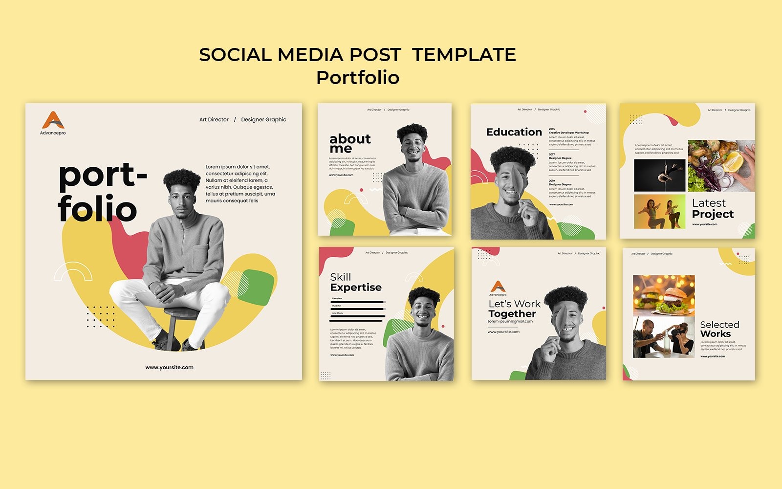 Social Media Post Portfolio Templates TemplateMonster
