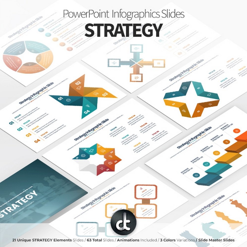 STRATEGIA PPT - Diapositive Di Infografica PowerPoint