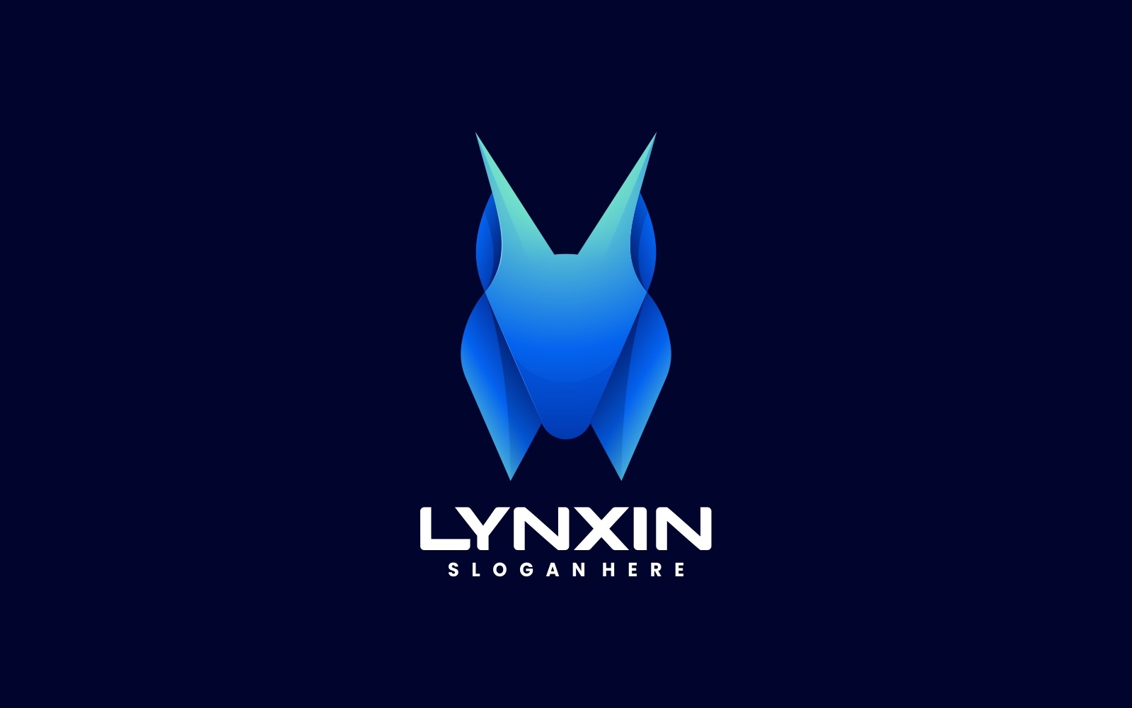 Lynx Head Color Gradient Logo Style #242568 - TemplateMonster