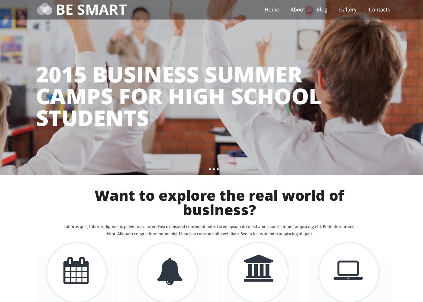 Free Education Responsive Website Template - TemplateMonster