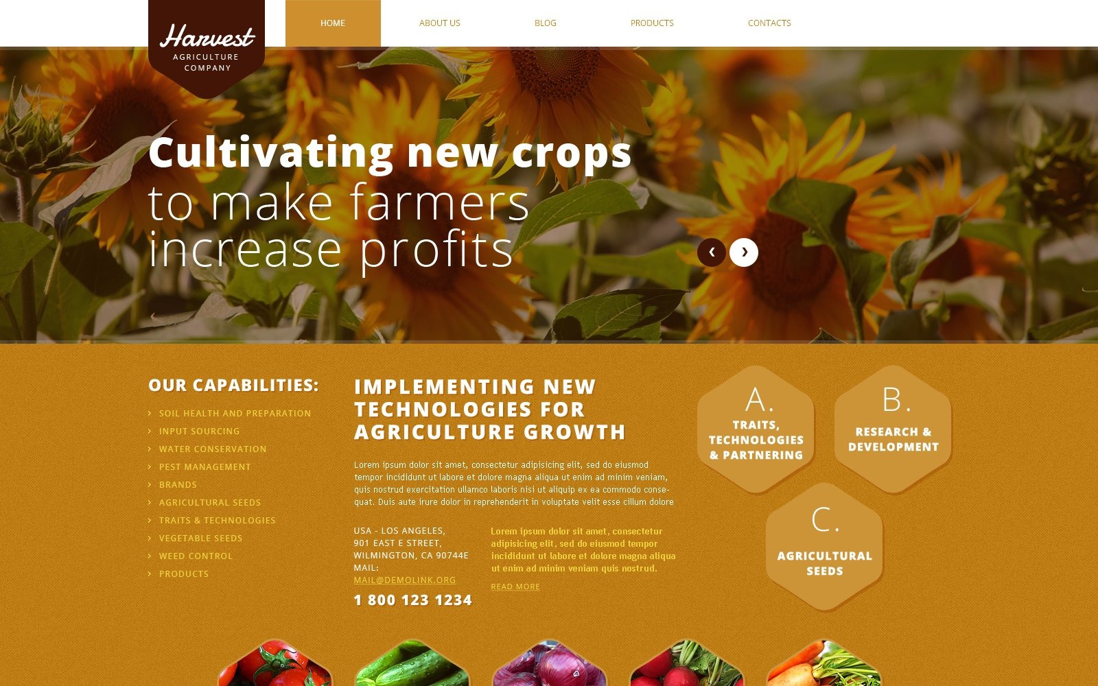 Responsive Farm Website Template for Free - TemplateMonster