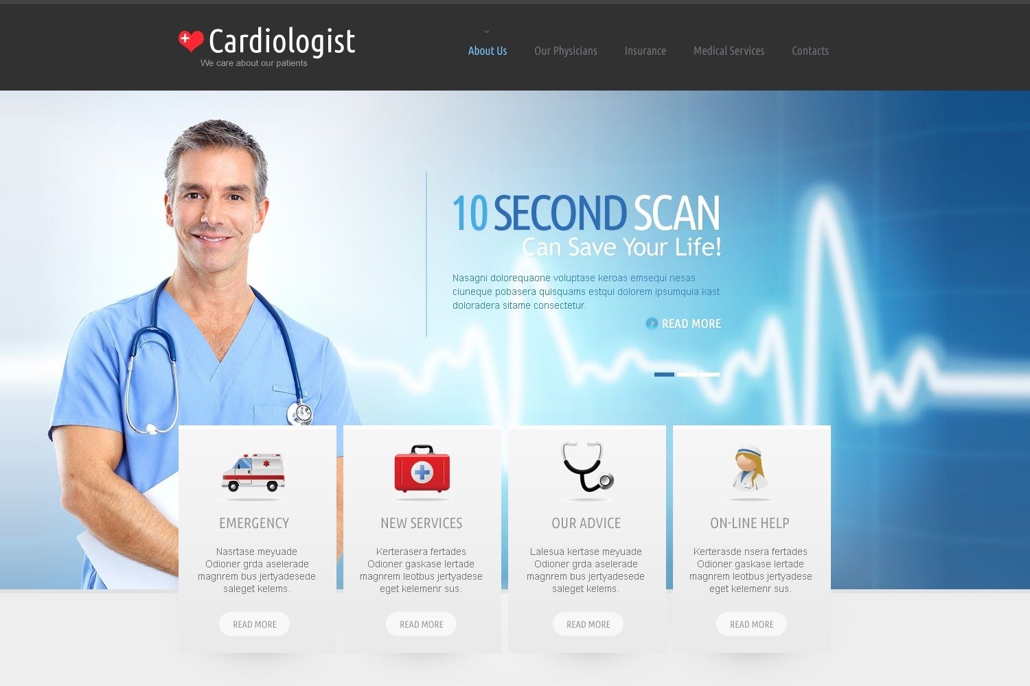 Free Hospital Website Template #248513 - TemplateMonster