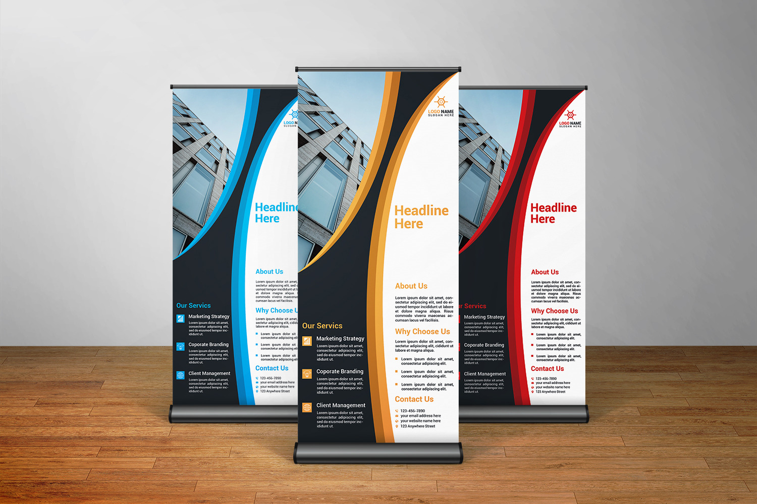 Roll Up Banner Design Template #250020 - TemplateMonster