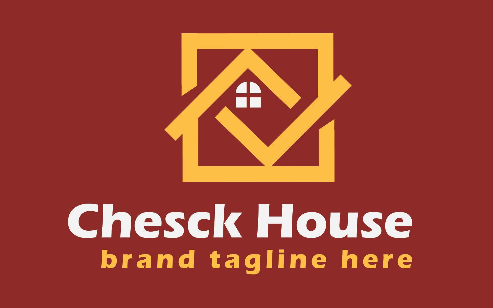 Check House Visual Identity Brand Logo Template