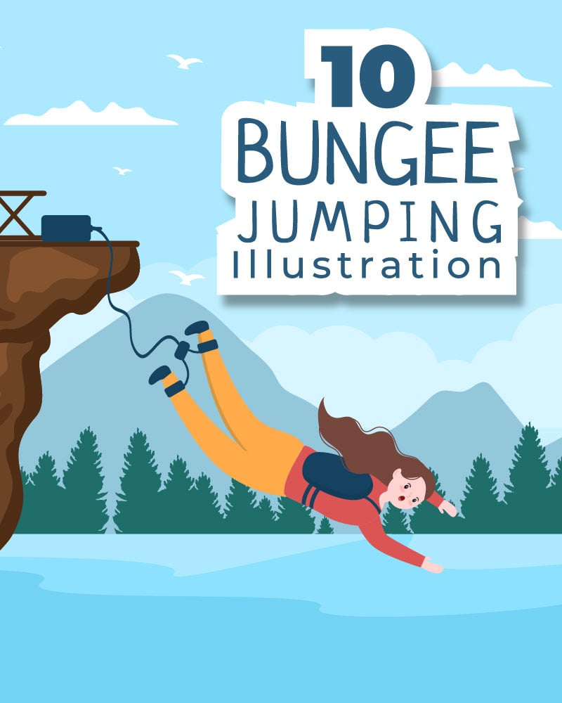 10 Bungee Jumping Illustration #258328 - TemplateMonster