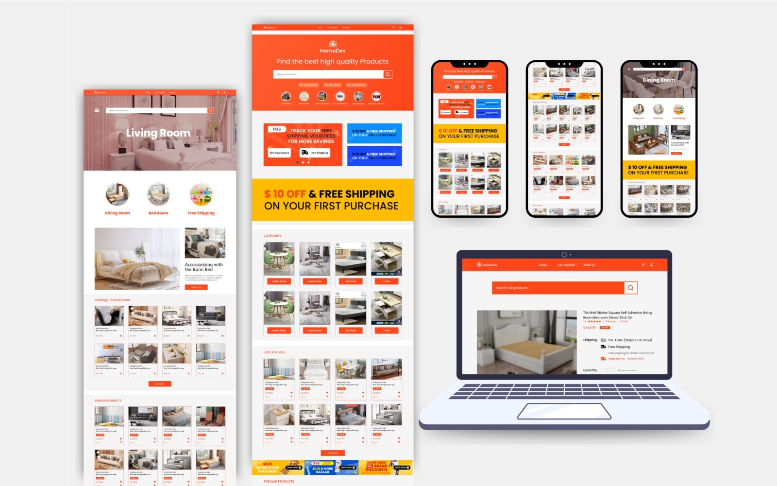 E-Commerce Website UI Template #259763 - TemplateMonster