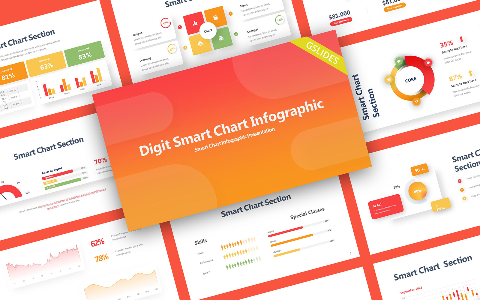 Digit Smart Chart Infographic Google Slides Template
