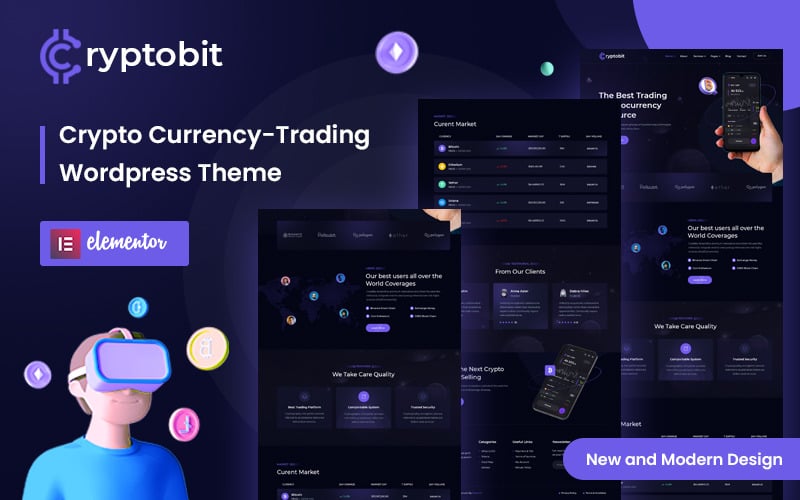 Cryptobit - Trading WordPress Theme #266680 - TemplateMonster