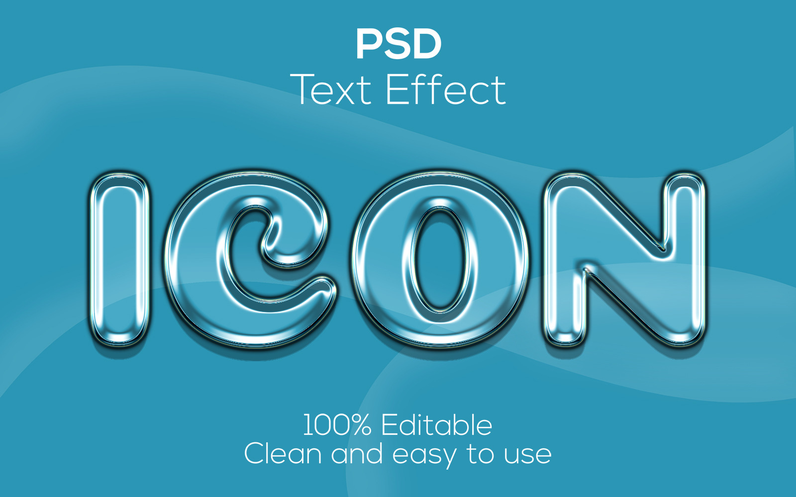 Icon | Icon Editable Psd Text Glass Effect | Modern Icon Psd Text Glass ...