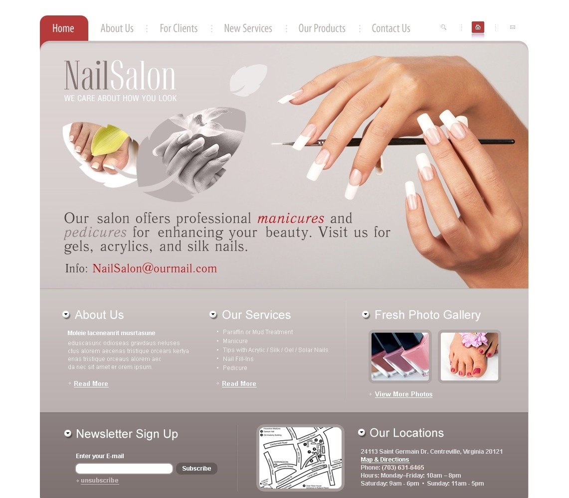 Nail Salon Website Template #27172 TemplateMonster