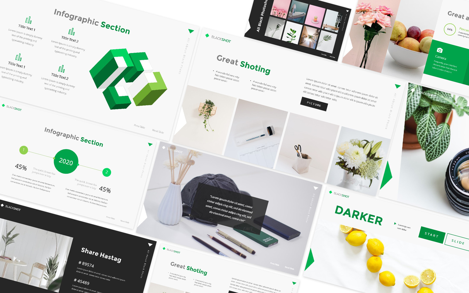 Darker Photoshot Powerpoint Template TemplateMonster