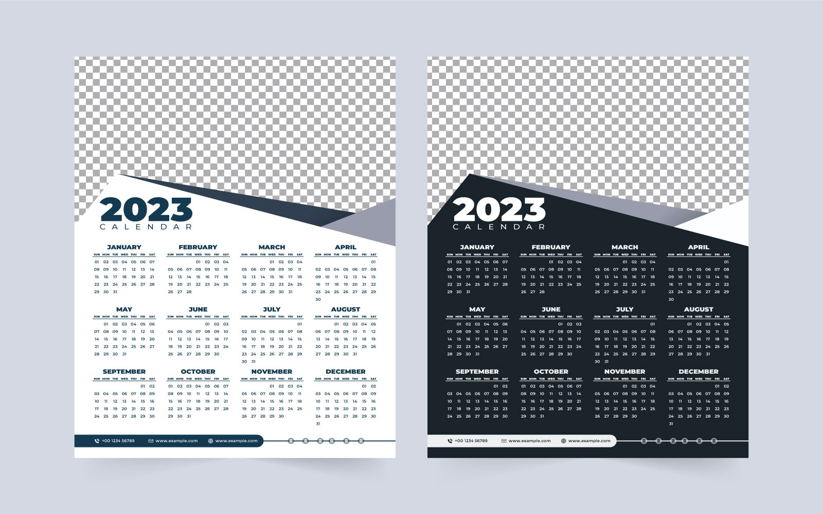 Calendar Vector Layout Annual Business Calendar Vector Design - TemplateMonster