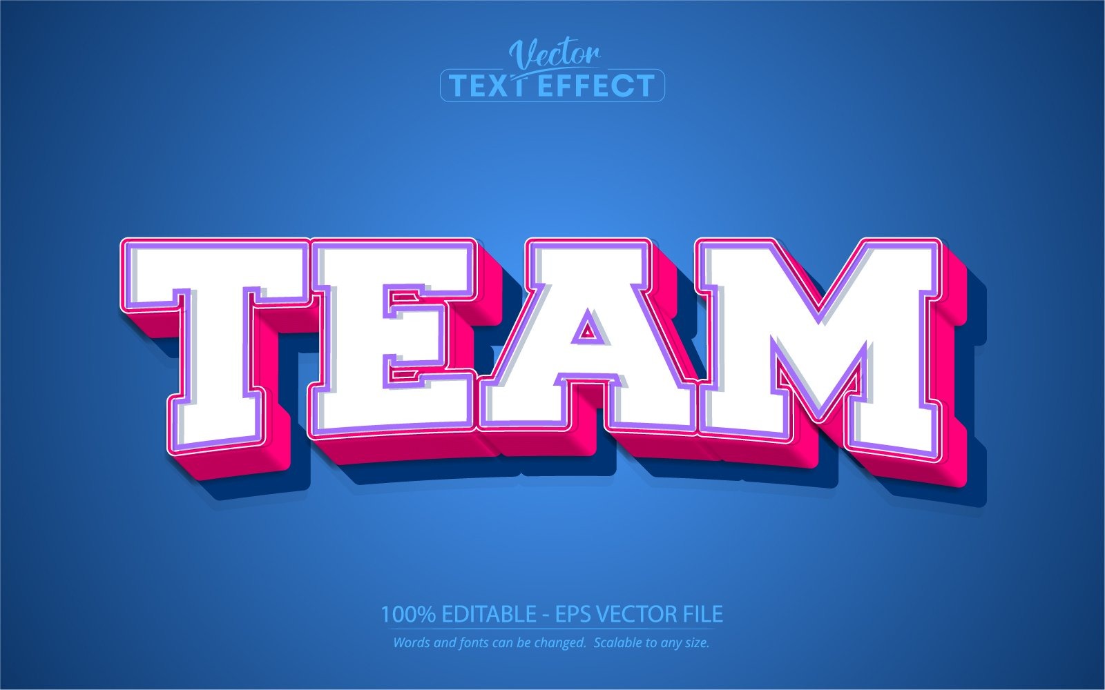 Спортивный стиль текст. Team 3d. Edit effect