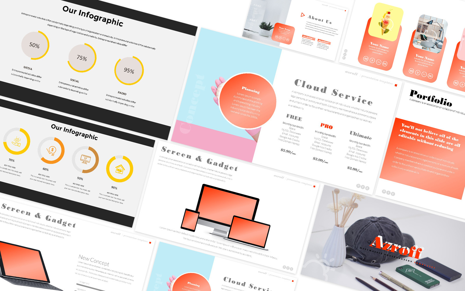 Azroff Minimalist Google Slides Template TemplateMonster Azroff Minimalist Google Slides Template TemplateMonster
