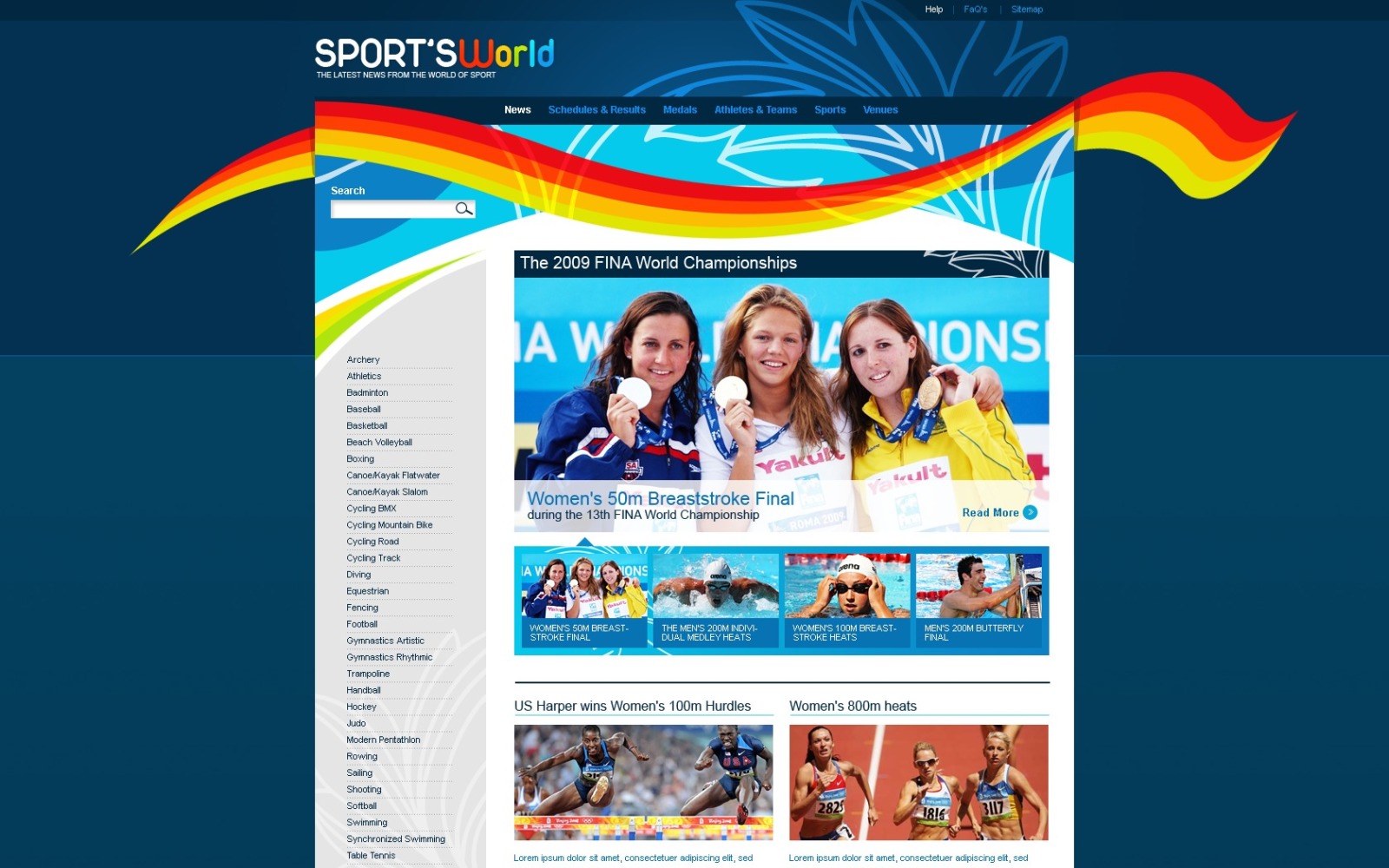 Sports News Joomla Template 27446 TemplateMonster