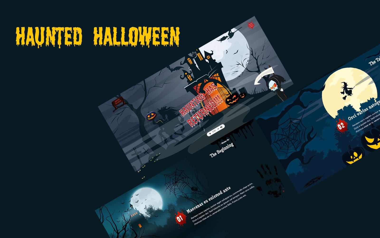 Haunted Halloween WordPress Theme 275819 TemplateMonster