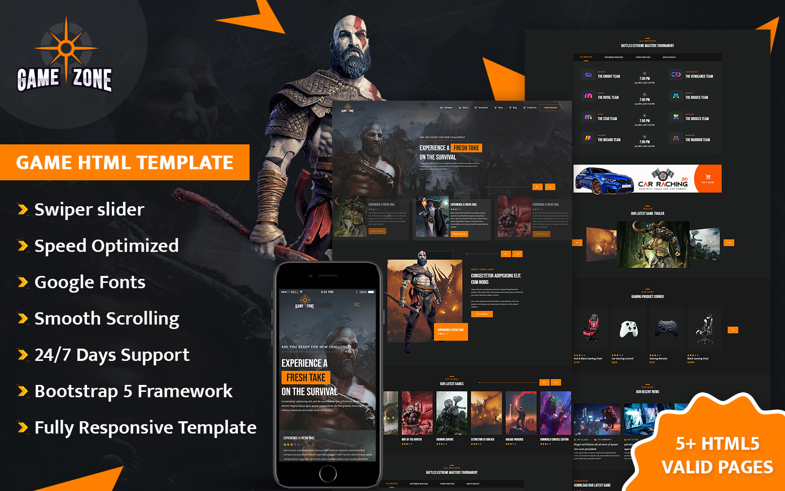Gaming HTML Website Template #276691 - TemplateMonster