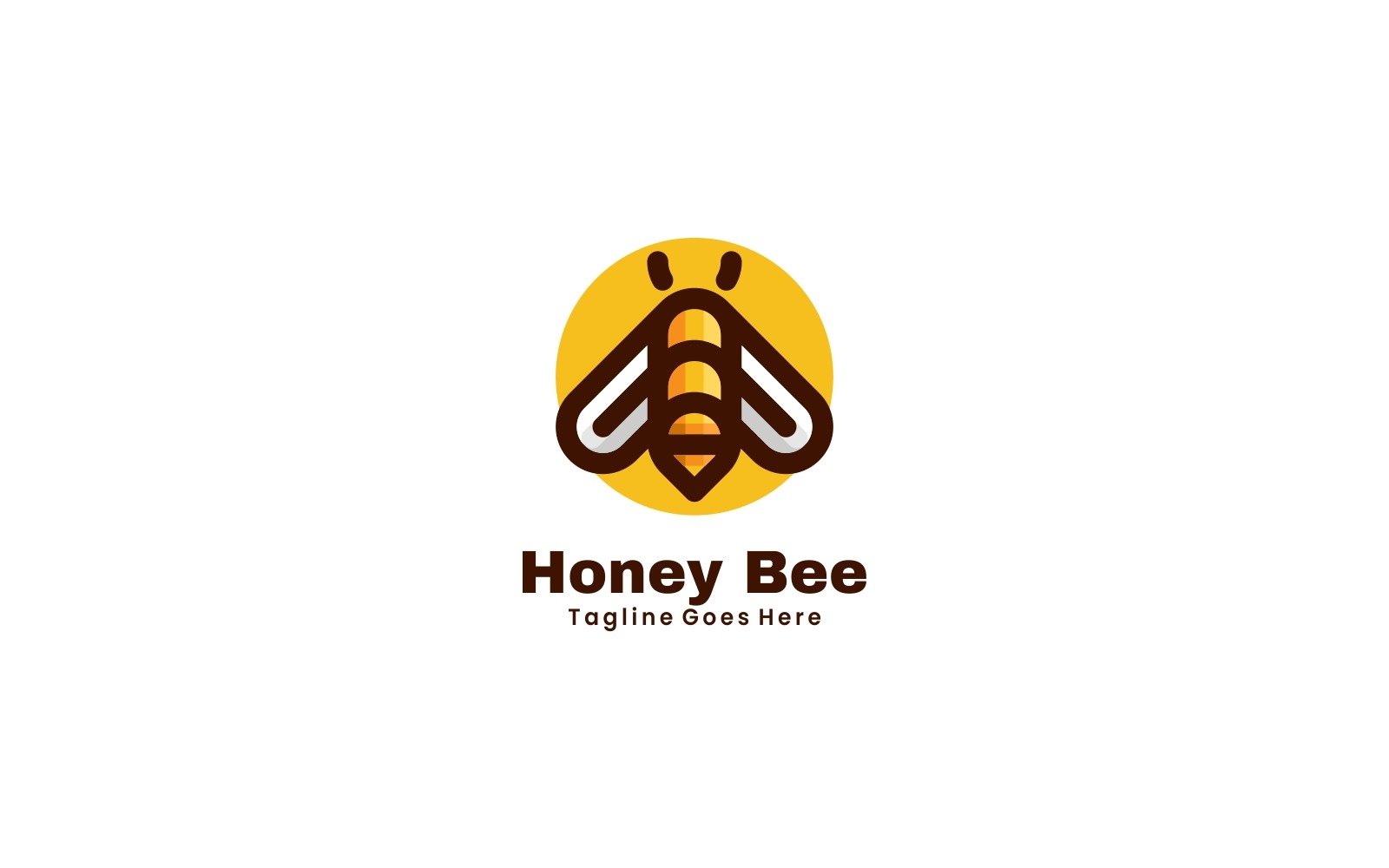 Honeybee Simple Mascot Logo Design #279113 - TemplateMonster