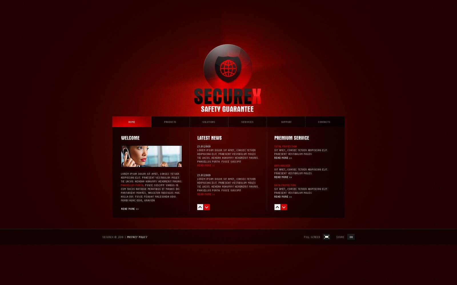 Security SWiSH Template 28348 TemplateMonster