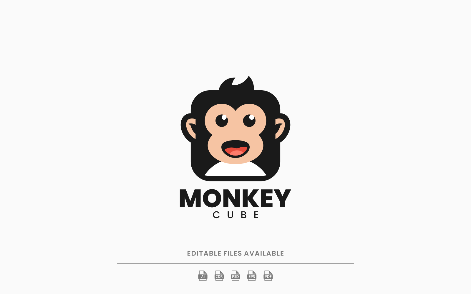 Monkey Cube Simple Mascot Logo #283336 - TemplateMonster