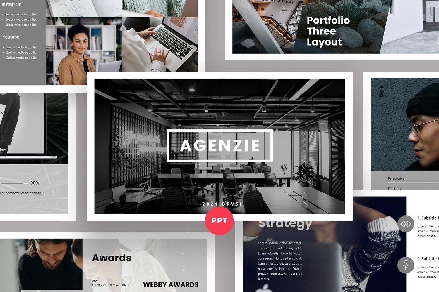 Plantilla De PowerPoint - Agencia De Negocios