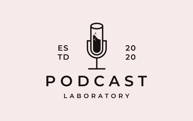 Vintage Podcast Lab Logo Design Inspiration - TemplateMonster