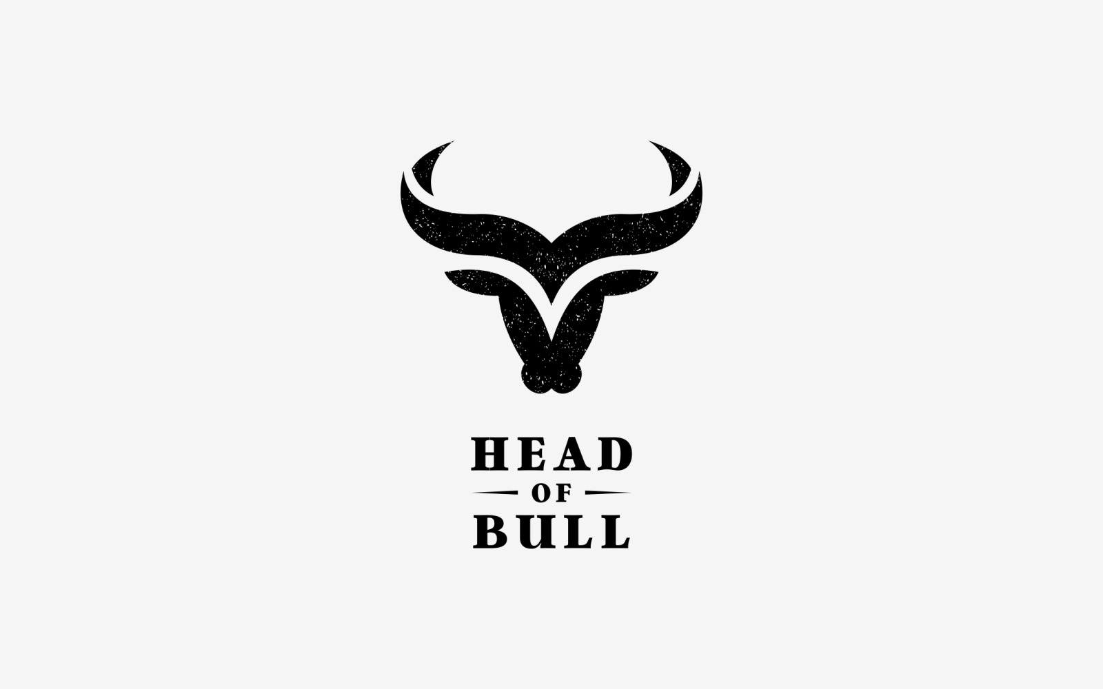 Vintage Head Bull Cow Horn Logo 287335 TemplateMonster
