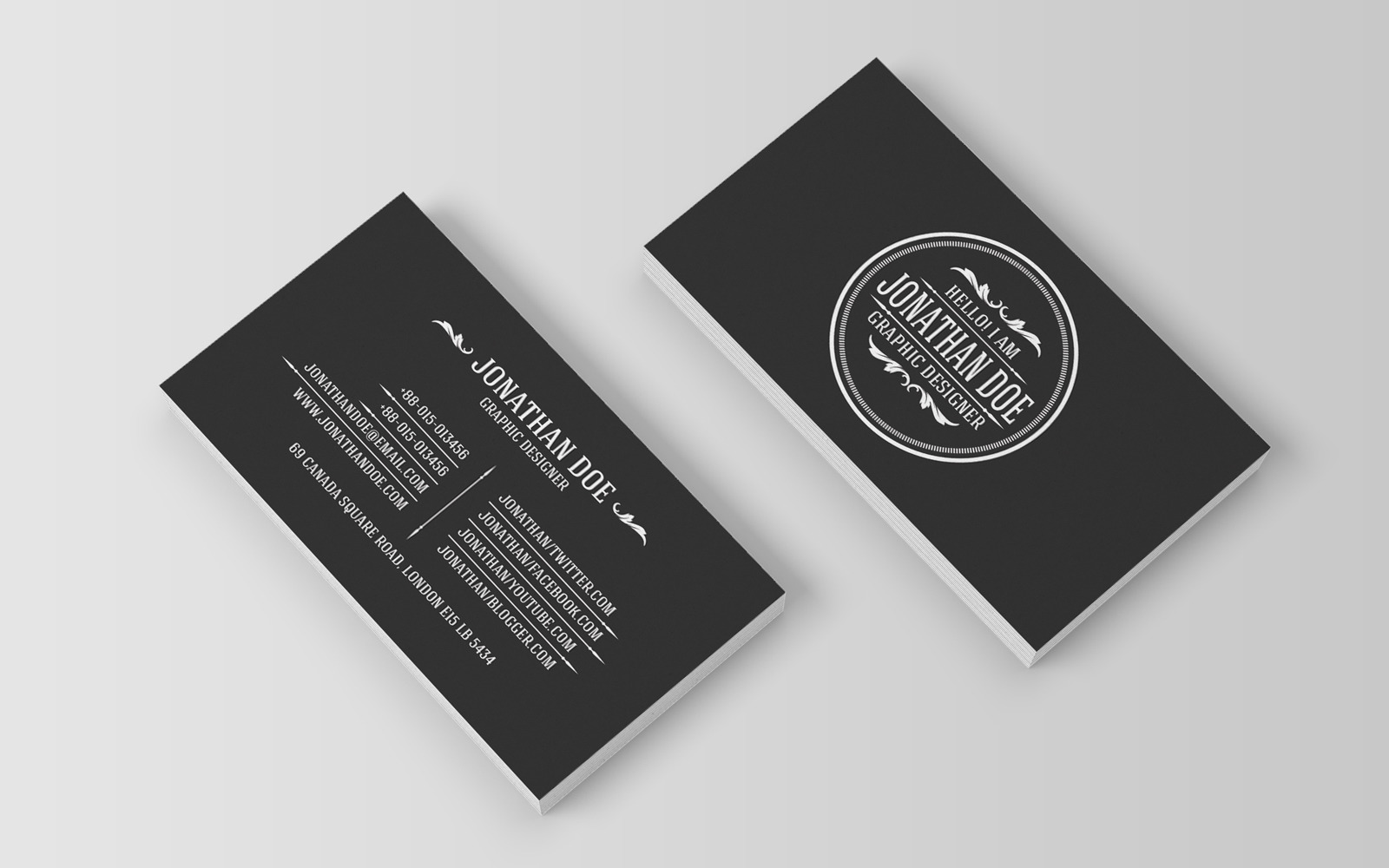 Vintage Business Card Template #288082 - TemplateMonster