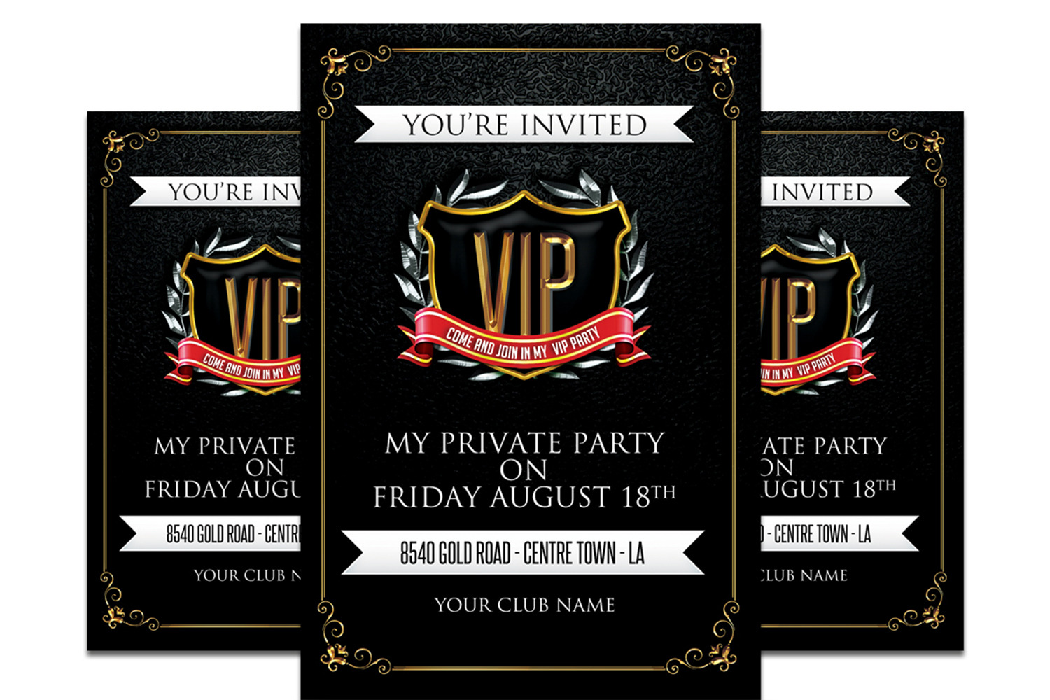 VIP Invitation Flyer Template #2 #288465 - TemplateMonster