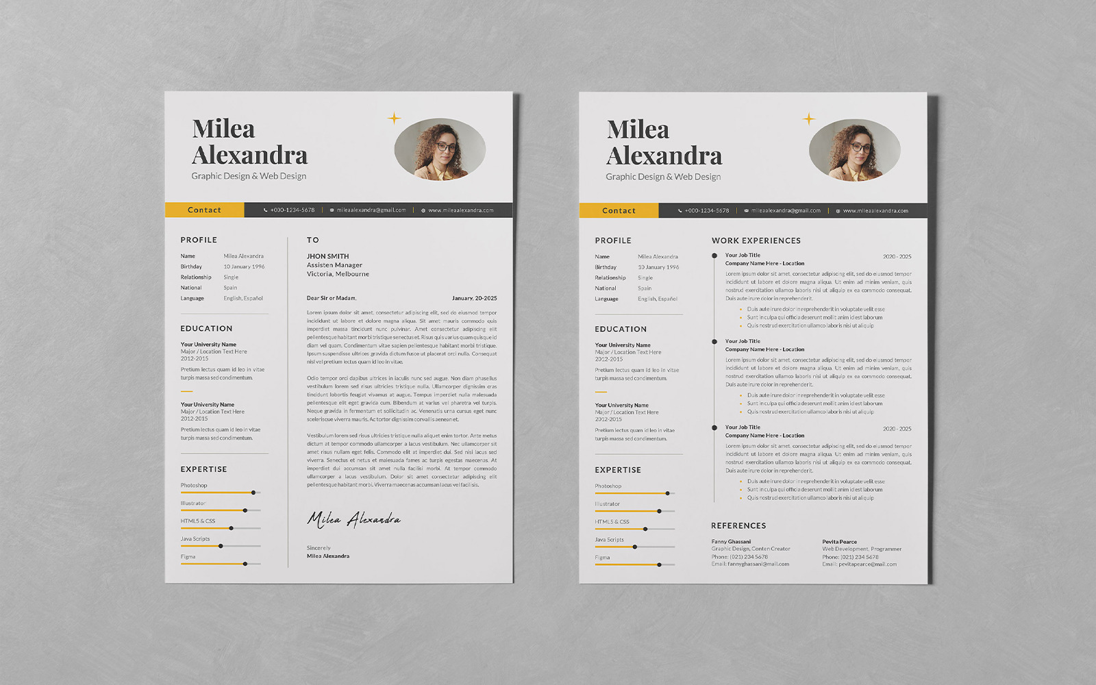 Resumecv Psd Design Templates Vol 101 Templatemonster 4127