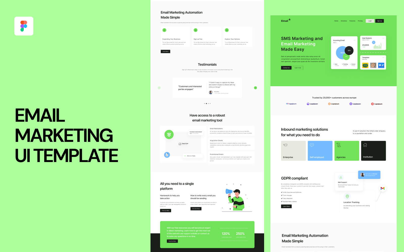 Email Marketing UI Template #295240 - TemplateMonster