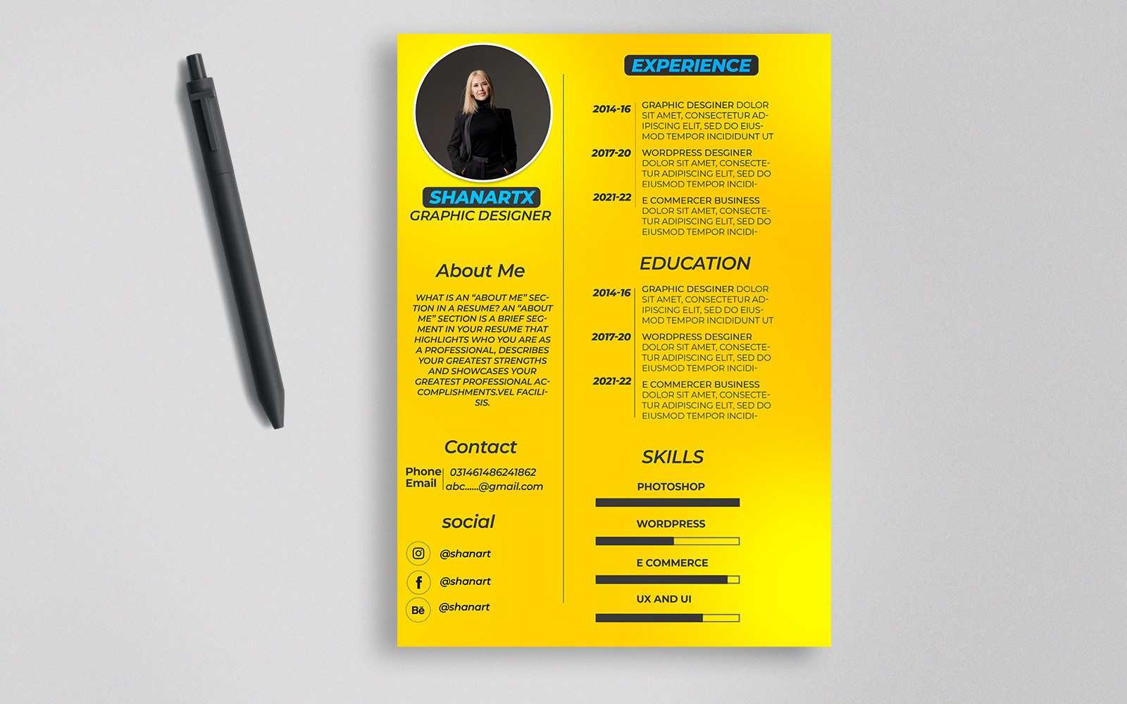 Resume Template Word Resume Template Professional Resume Template 