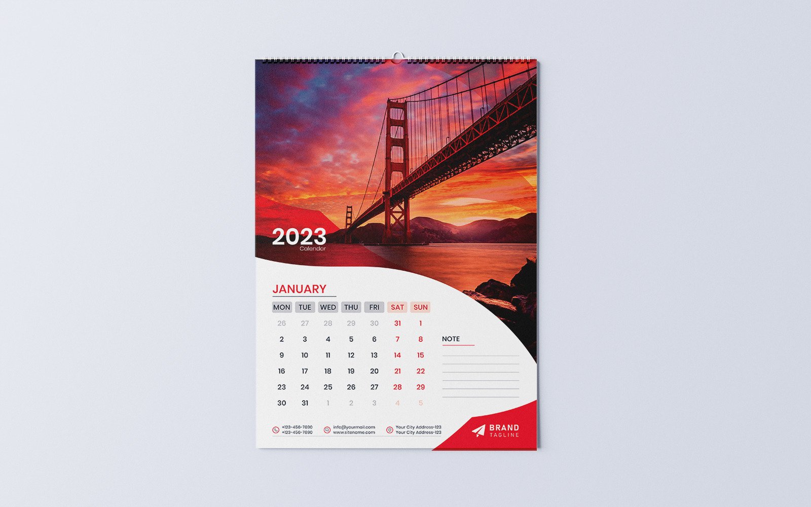 Digita Wall Calendar 2023 Vector Design Template