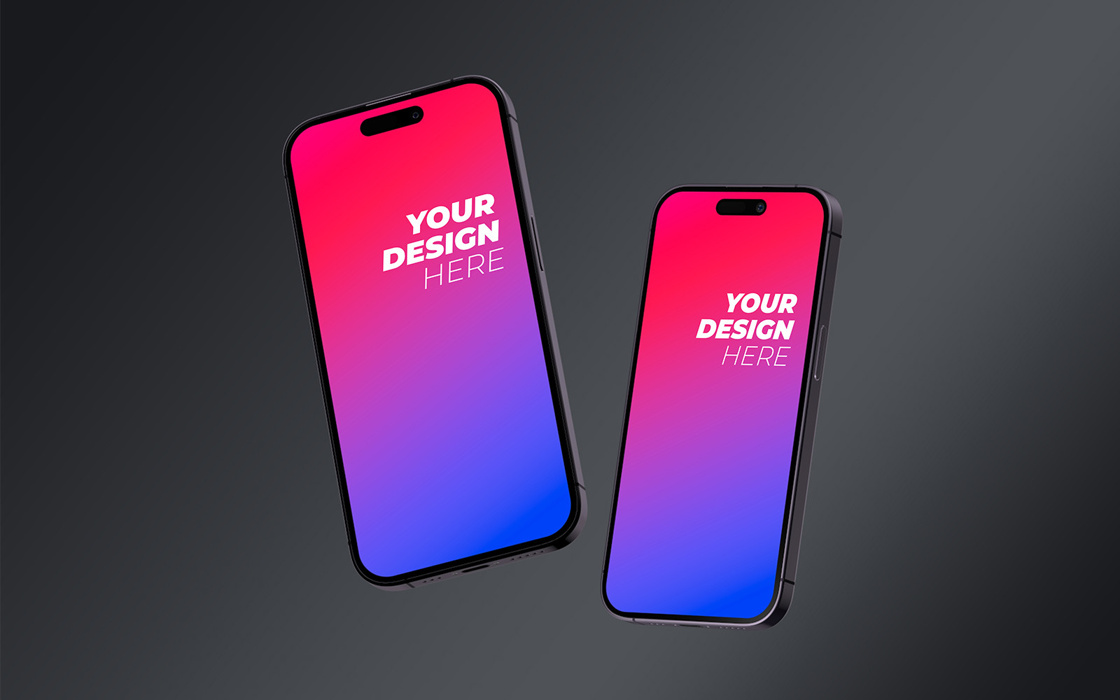 Smart Phone Mockup - iPhone 14 Pro Mockup - TemplateMonster