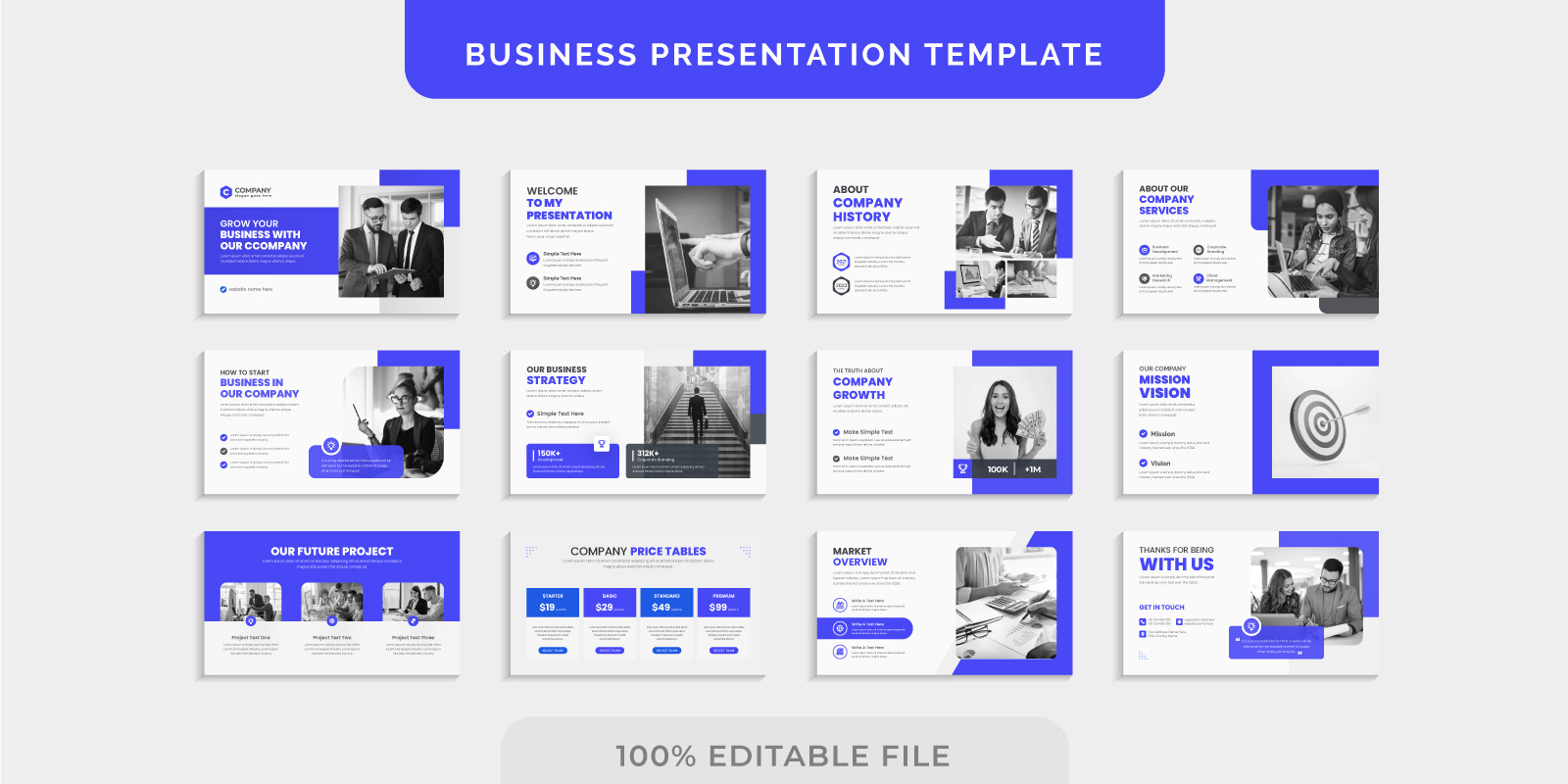 Modern Abstract Corporate Agency business presentation slides Design ...