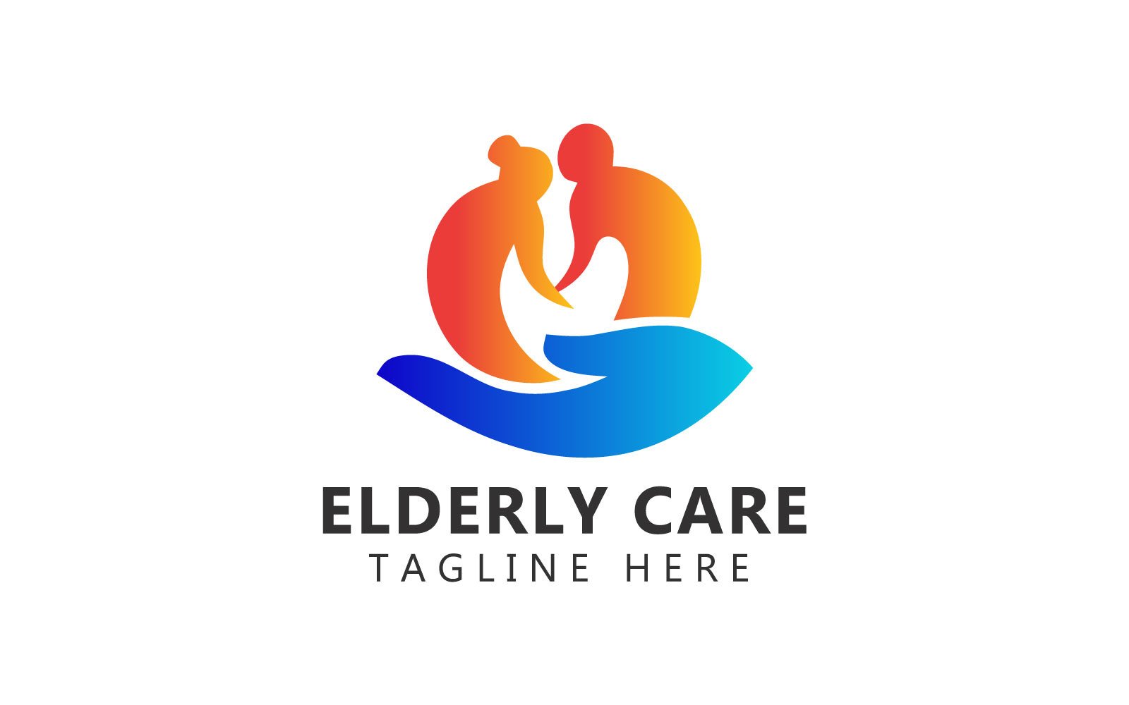 Elderly Care Logo And Elderly Couple Logo Template