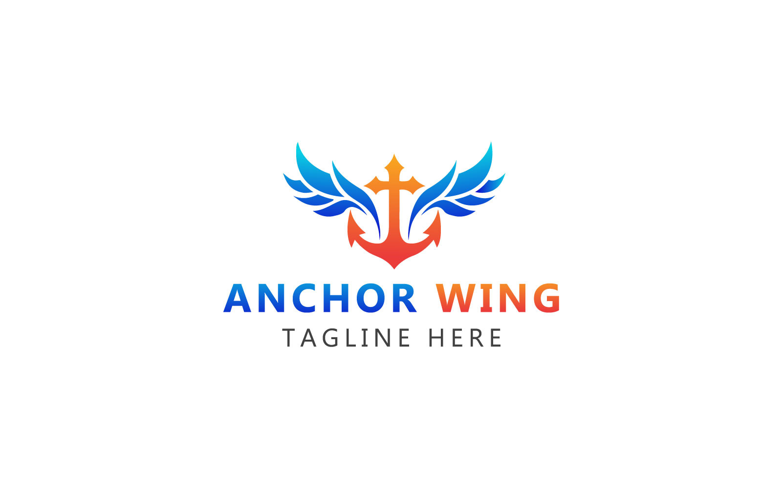 Anchor Logo And Anchor Wing Logo Template TemplateMonster