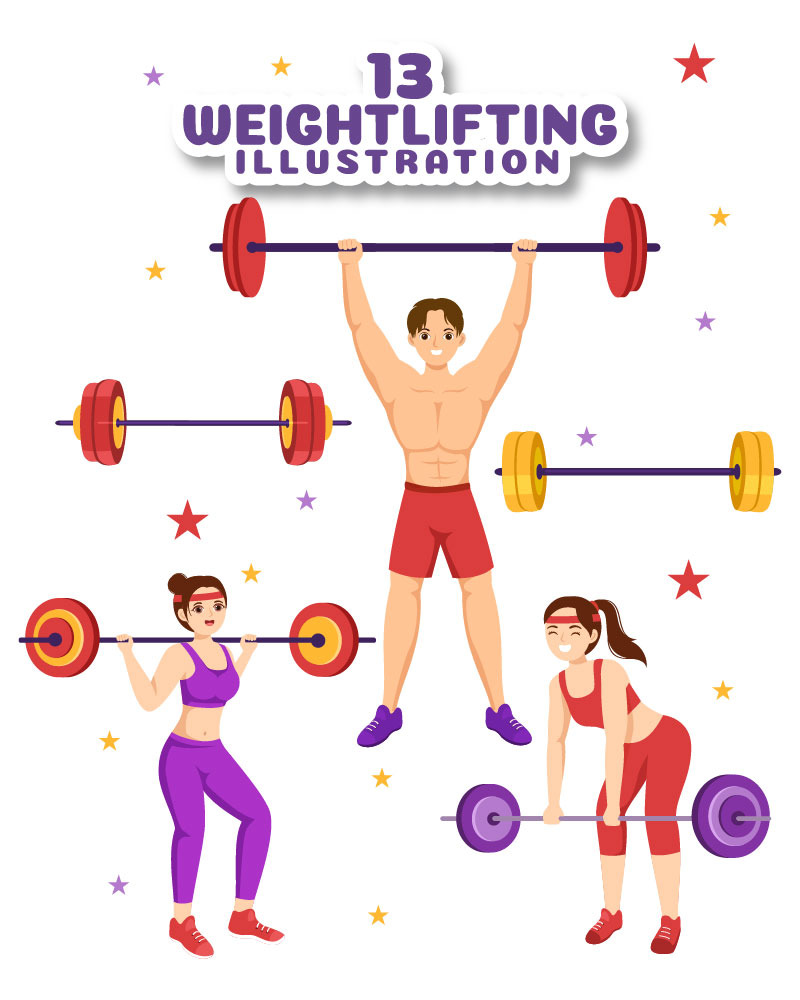 13 Weightlifting Sport Illustration #305615 - TemplateMonster