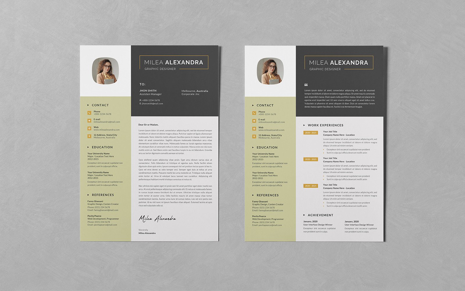 Resumecv Psd Design Templates Vol 144 Templatemonster 6589