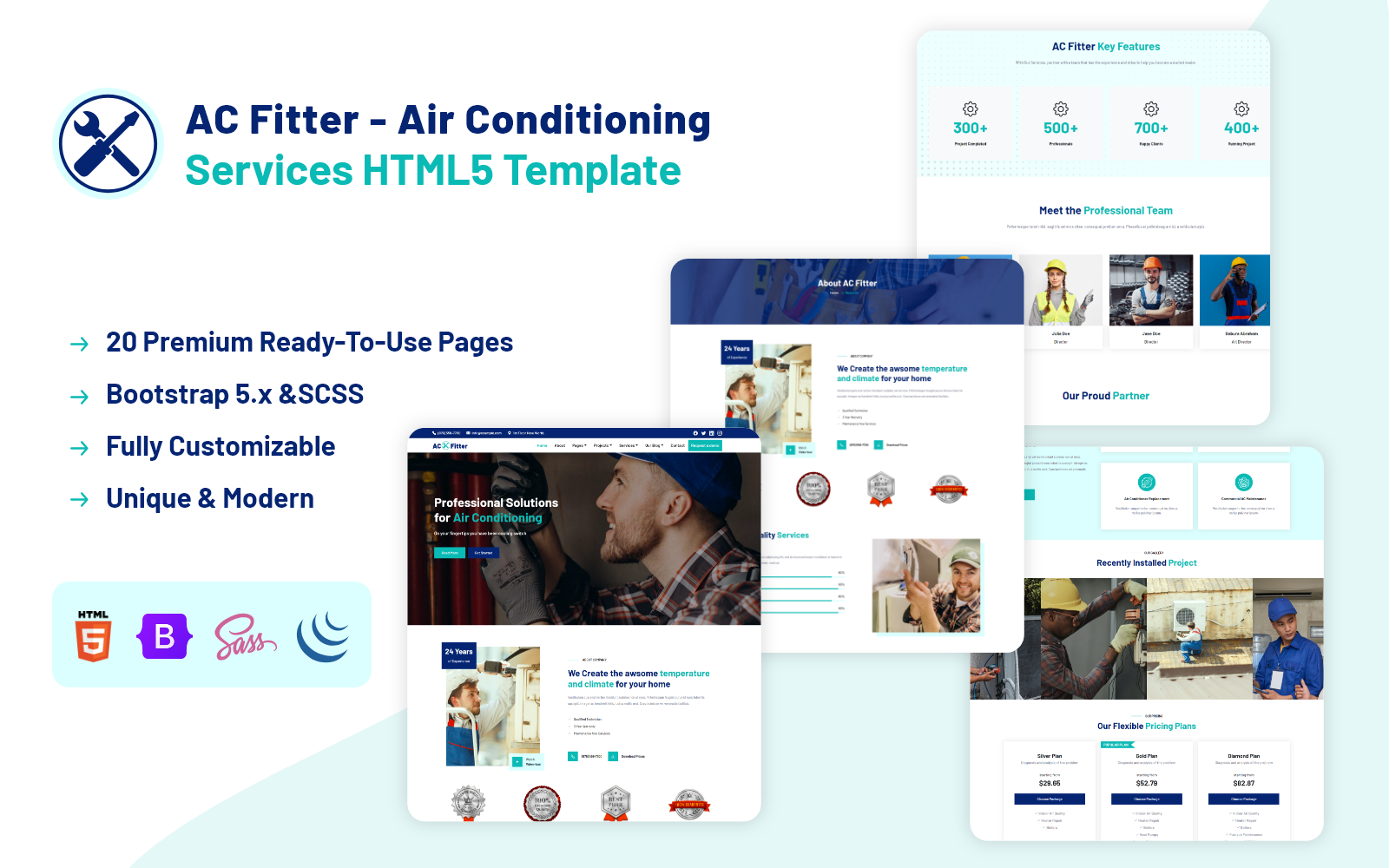 AC Fitter Air Conditioning Services HTML5 Template AC Fitter Air Conditioning Services HTML5 Template