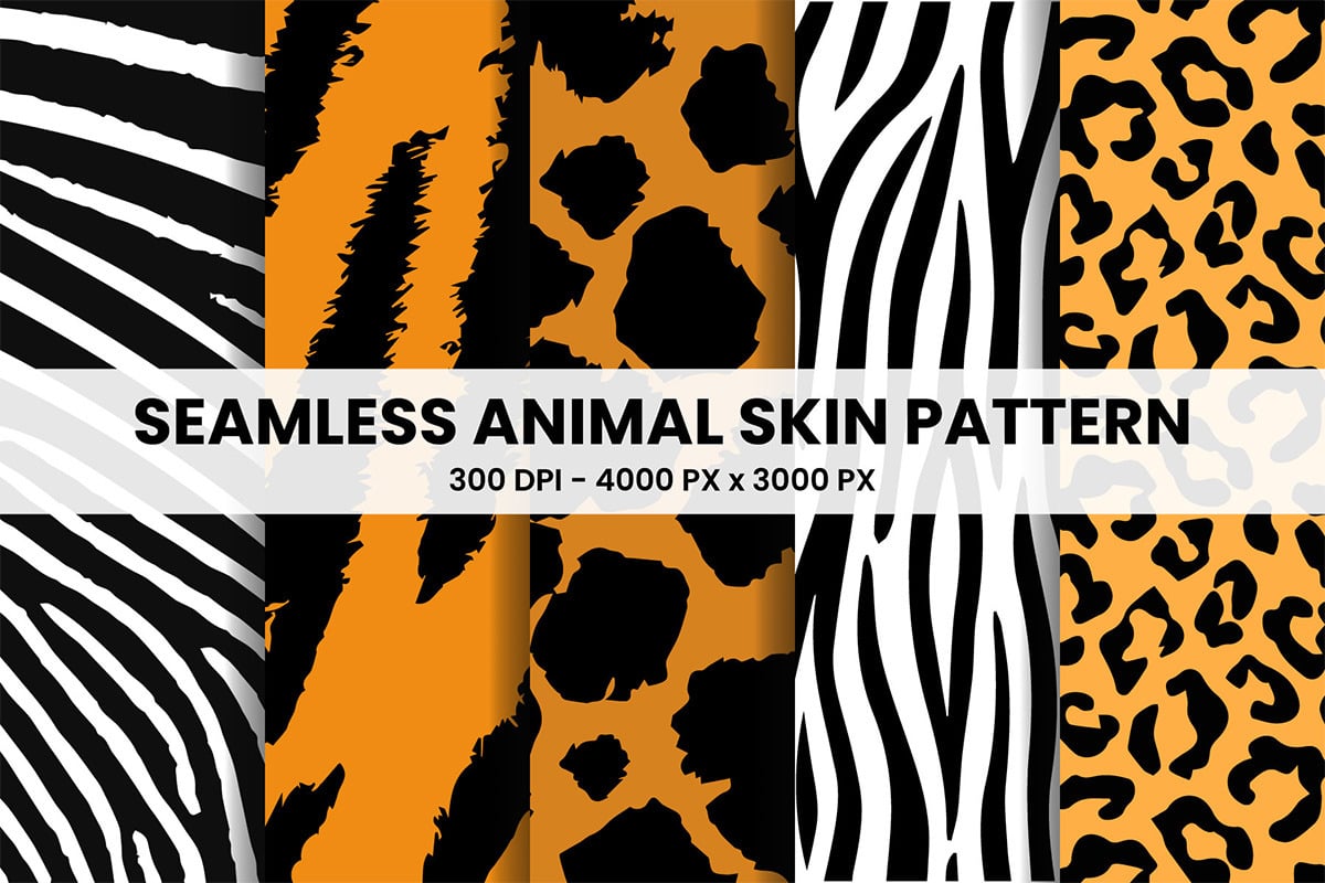 Animal pattern texture collection. Tiger print pattern. safari leopard ...