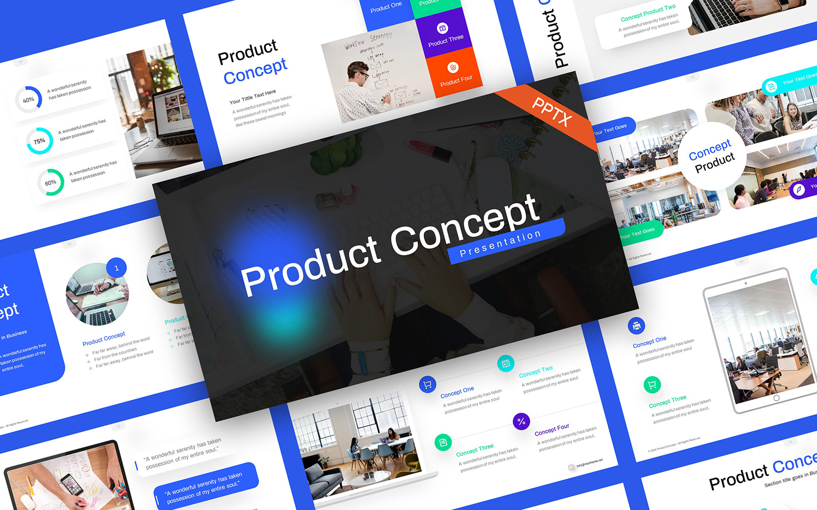 Modele Powerpoint Pro Modèle PowerPoint professionnel de concept de produit