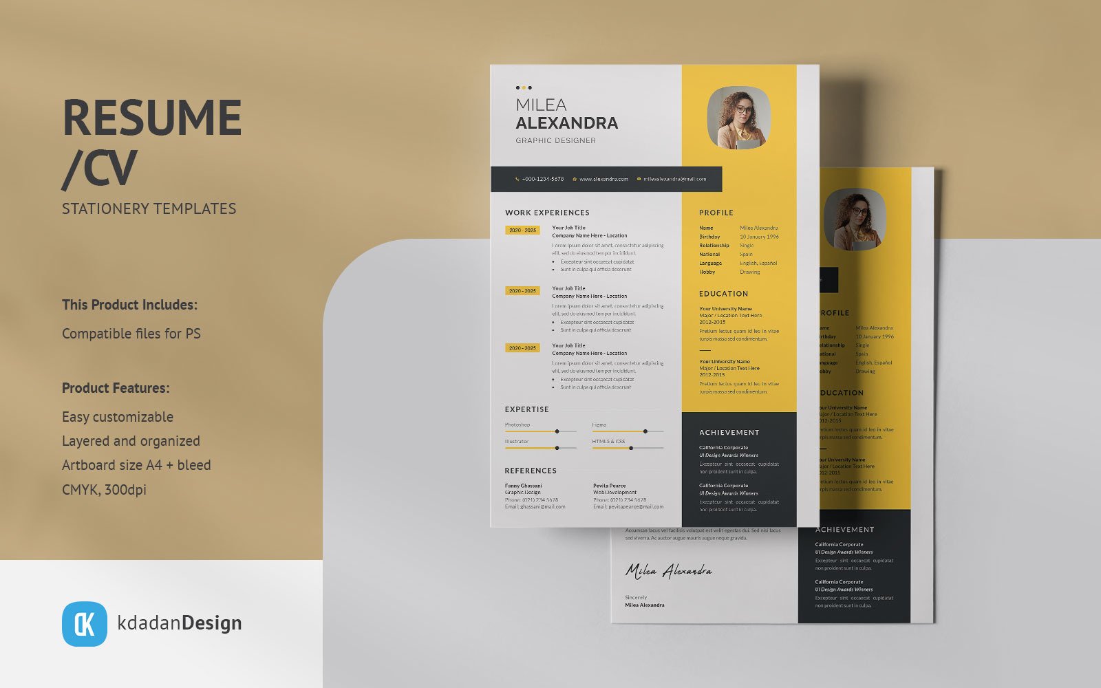 Resumecv Psd Design Templates Vol 151 Templatemonster 0503