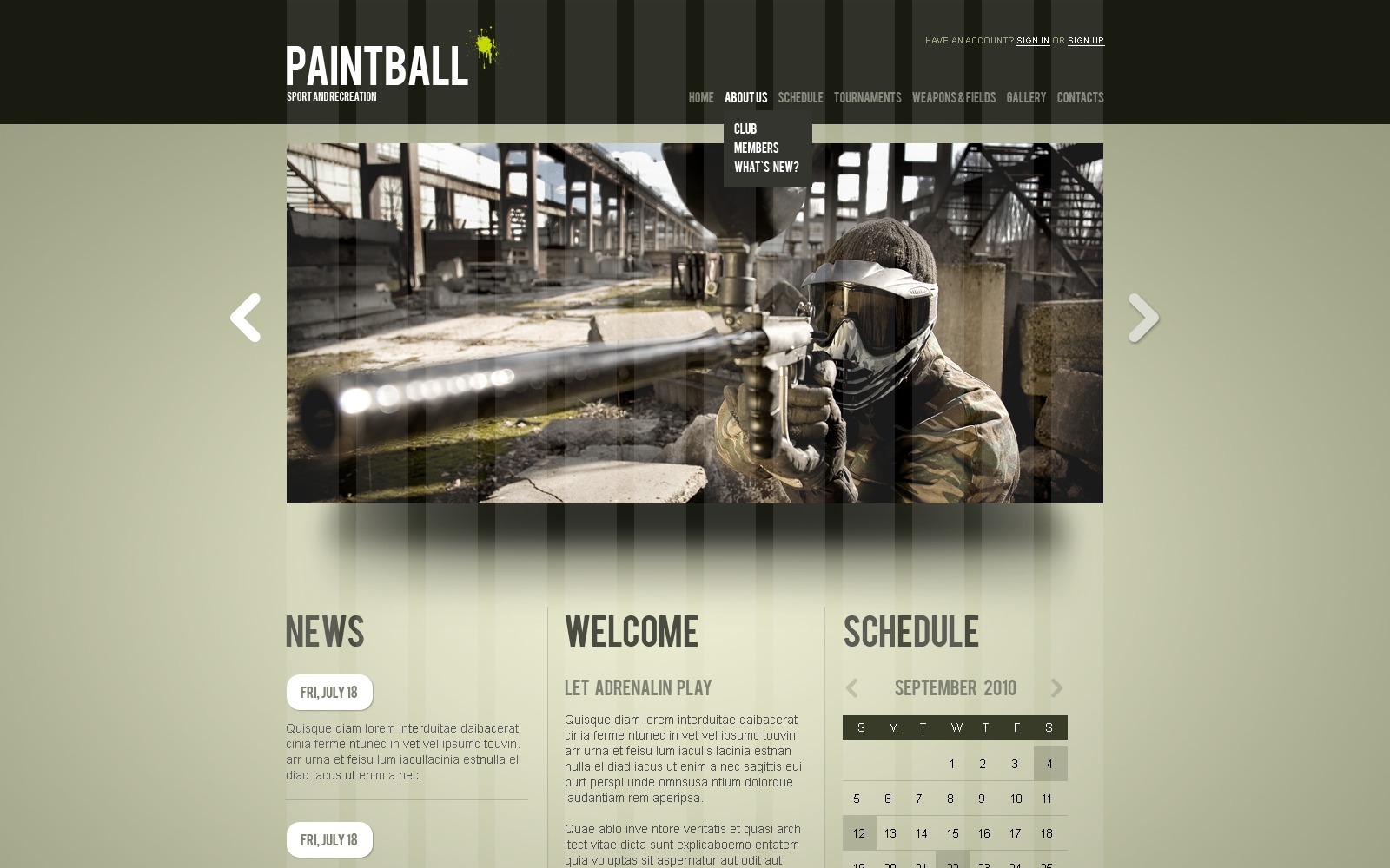 Paintball site Template 31672 TemplateMonster