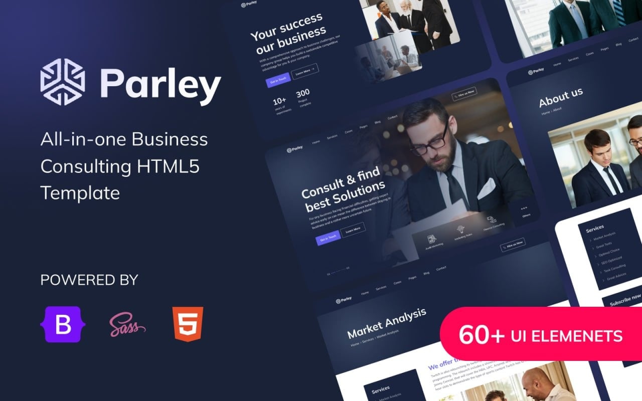 Parley - Business Consulting HTML Template - TemplateMonster