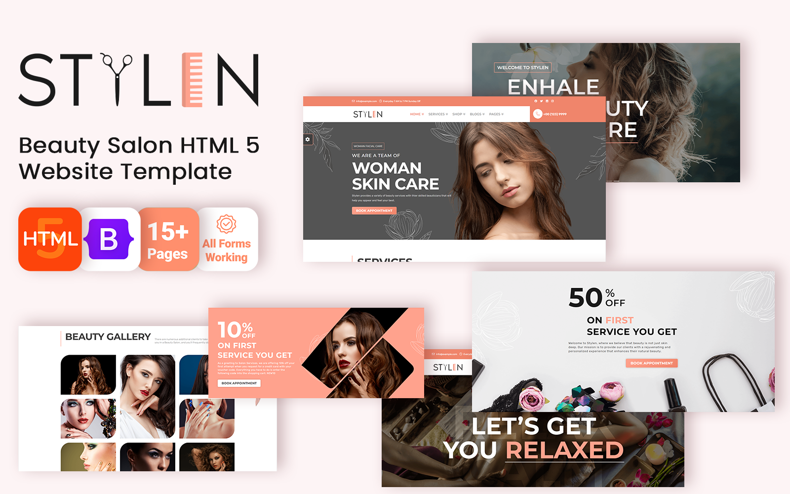 Stylen – Beauty Salon, Hair Salon and Spa HTML Template