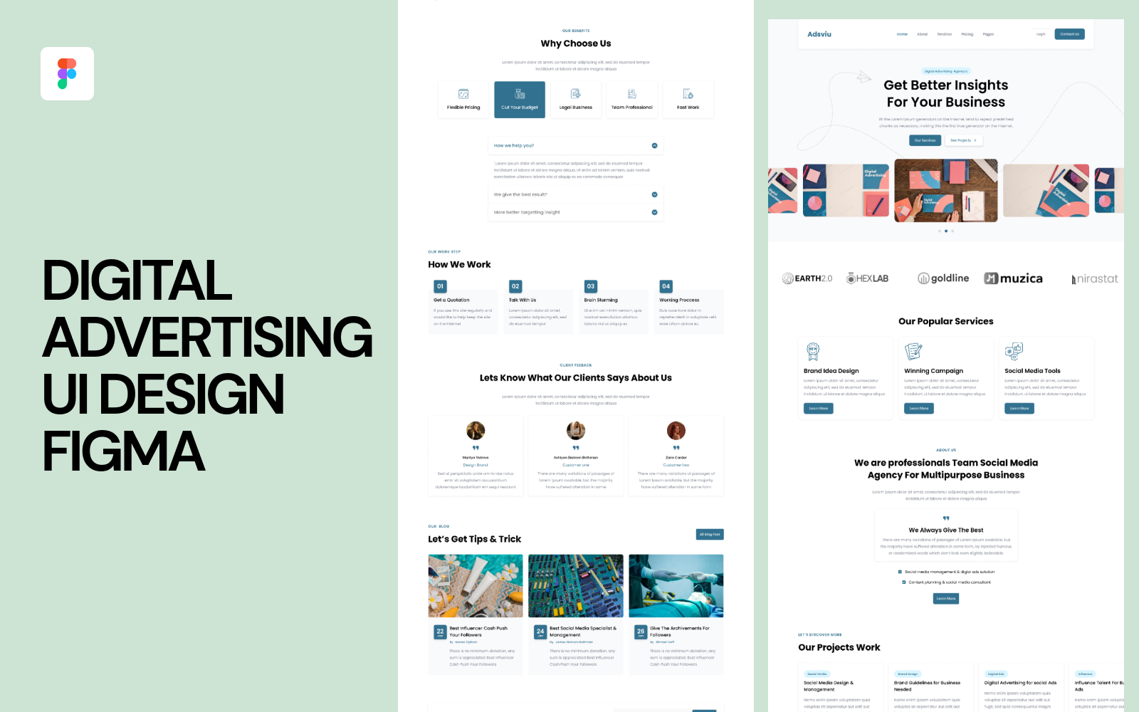 Digital Advertising UI Design Figma #318458 - TemplateMonster
