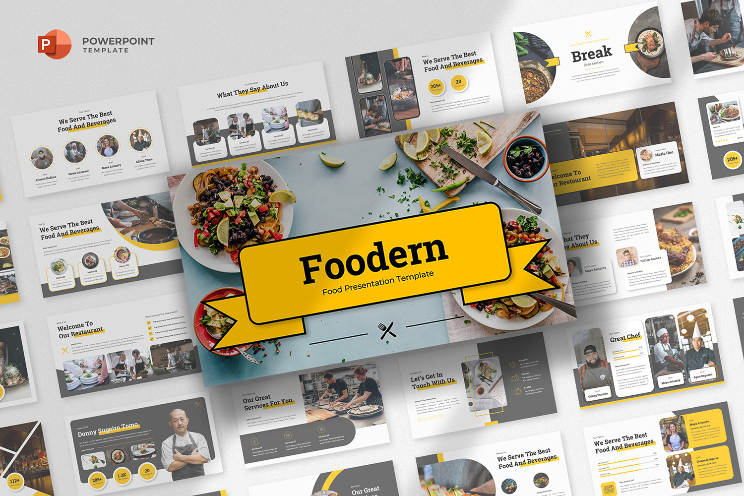 Foodern Plantilla De Powerpoint Para Alimentos Y Bebidas 3618